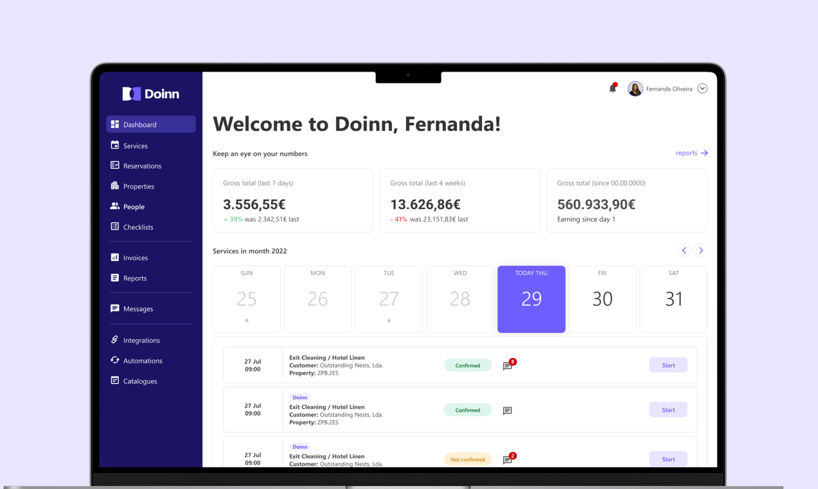 Doinn — services detail